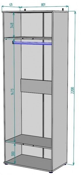 Шкаф Ольга H58 в Набережных Челнах - naberezhnye-chelny.mebel24.online | фото 2