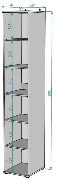 Шкаф Ольга H59 в Набережных Челнах - naberezhnye-chelny.mebel24.online | фото 2