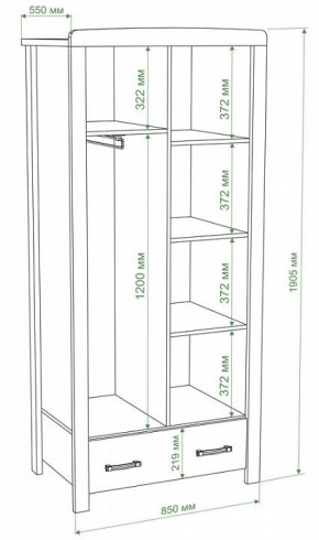 Шкаф платяной Бартоло Ш2Д в Набережных Челнах - naberezhnye-chelny.mebel24.online | фото 2