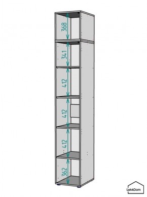 Шкаф с антресолью Linnea MHR-1A-2 2450х400х510 (Белый-М 11.1.2) в Набережных Челнах - naberezhnye-chelny.mebel24.online | фото 3