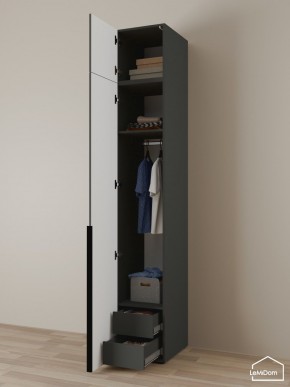 Шкаф с антресолью Linnea MHR-1A-3 2450х400х510 (Графит-М 11.1.25) в Набережных Челнах - naberezhnye-chelny.mebel24.online | фото 5