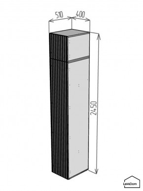 Шкаф с антресолью Linnea MHR-1POA-4 2450х400х510 (Белый-М 11.1.2) в Набережных Челнах - naberezhnye-chelny.mebel24.online | фото 2