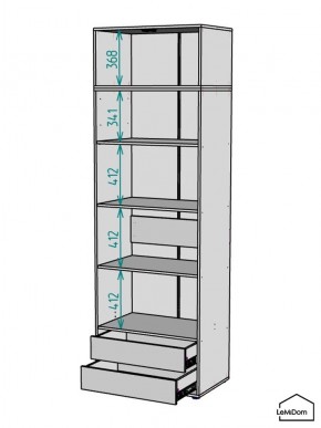 Шкаф с антресолью Linnea MHR-2A-4 2450х800х510 (Белый-М 11.1.2) в Набережных Челнах - naberezhnye-chelny.mebel24.online | фото 3