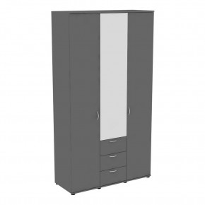 Шкаф с зеркалом Ольга H57_M (Графит) в Набережных Челнах - naberezhnye-chelny.mebel24.online | фото