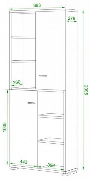 Шкаф-витрина Домино ПУ-30-2-ФС в Набережных Челнах - naberezhnye-chelny.mebel24.online | фото 2