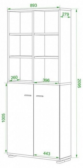 Шкаф-витрина Домино ПУ-30-4-ФС в Набережных Челнах - naberezhnye-chelny.mebel24.online | фото 2