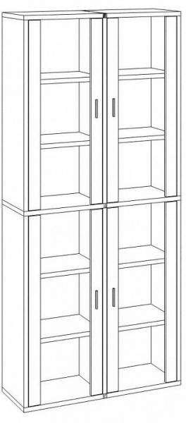 Шкаф-витрина Домино СУ(ш2в2)+4ФС в Набережных Челнах - naberezhnye-chelny.mebel24.online | фото 3