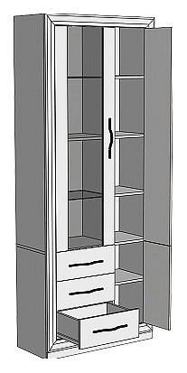 Шкаф-витрина Нобиле ШВтВ-ФСД-БЯН в Набережных Челнах - naberezhnye-chelny.mebel24.online | фото 2