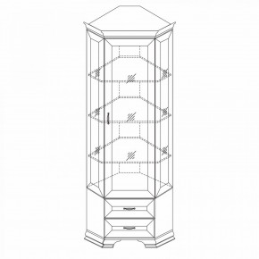 Шкаф-витрина угловой Сиена в Набережных Челнах - naberezhnye-chelny.mebel24.online | фото 2