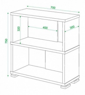 Стеллаж книжный Домино СБ-10_2 в Набережных Челнах - naberezhnye-chelny.mebel24.online | фото 3