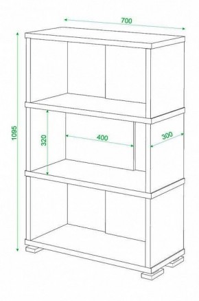 Стеллаж книжный Домино СБ-10_3 в Набережных Челнах - naberezhnye-chelny.mebel24.online | фото 3