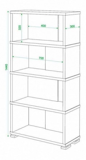 Стеллаж книжный Домино СБ-10_4 в Набережных Челнах - naberezhnye-chelny.mebel24.online | фото 3
