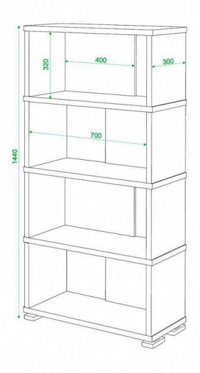 Стеллаж книжный Домино СБ-10_4 в Набережных Челнах - naberezhnye-chelny.mebel24.online | фото 2