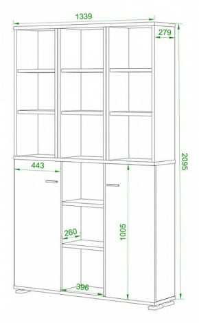 Стеллаж комбинированный Домино ПУ-40-6 в Набережных Челнах - naberezhnye-chelny.mebel24.online | фото 2