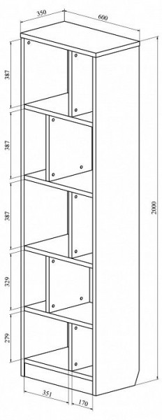 Стеллаж Виктория ВИ-06 в Набережных Челнах - naberezhnye-chelny.mebel24.online | фото 3