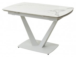 Стол ALATRI 120 GLOSS STATUARIO WHITE SOLID CERAMIC / WHITE, ®DISAUR в Набережных Челнах - naberezhnye-chelny.mebel24.online | фото 1