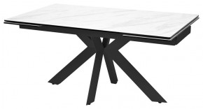 Стол BELLUNO 160 MARBLES KL-99 Белый мрамор матовый, итальянская керамика/ черный каркас, ®DISAUR в Набережных Челнах - naberezhnye-chelny.mebel24.online | фото 1