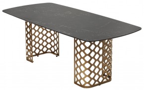 Стол CHIAVARI 220 KL-116 Черный мрамор матовый, итальянская керамика / бронзовый, ®DISAUR в Набережных Челнах - naberezhnye-chelny.mebel24.online | фото 7