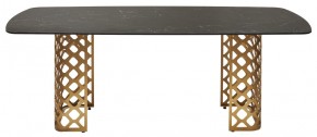 Стол CHIAVARI 220 KL-116 Черный мрамор матовый, итальянская керамика / бронзовый, ®DISAUR в Набережных Челнах - naberezhnye-chelny.mebel24.online | фото 8