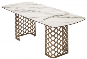 Стол CHIAVARI 220 KL-188 Контрастный мрамор матовый, итальянская керамика / Шампань, ®DISAUR в Набережных Челнах - naberezhnye-chelny.mebel24.online | фото 7