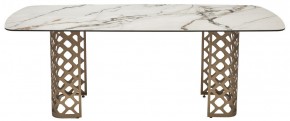 Стол CHIAVARI 220 KL-188 Контрастный мрамор матовый, итальянская керамика / Шампань, ®DISAUR в Набережных Челнах - naberezhnye-chelny.mebel24.online | фото 8
