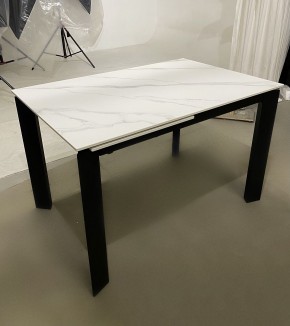Стол CORNER 120 MATT WHITE MARBLE SOLID CERAMIC / BLACK, ®DISAUR в Набережных Челнах - naberezhnye-chelny.mebel24.online | фото 2