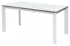 Стол CORNER 120 MATTE STATUARIO Белый мрамор матовый керамика, стекло/ белый каркас, ®DISAUR в Набережных Челнах - naberezhnye-chelny.mebel24.online | фото 1