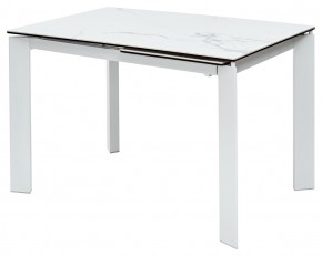 Стол CORNER 120 MATTE STATUARIO Белый мрамор матовый керамика, стекло/ белый каркас, ®DISAUR в Набережных Челнах - naberezhnye-chelny.mebel24.online | фото 2
