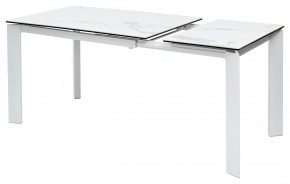 Стол CORNER 120 MATTE STATUARIO Белый мрамор матовый керамика, стекло/ белый каркас, ®DISAUR в Набережных Челнах - naberezhnye-chelny.mebel24.online | фото 5