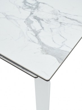 Стол CORNER 120 MATTE STATUARIO Белый мрамор матовый керамика, стекло/ белый каркас, ®DISAUR в Набережных Челнах - naberezhnye-chelny.mebel24.online | фото 6
