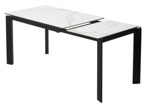 Стол CORNER 120 MATTE STATUARIO Белый мрамор матовый керамика, стекло/ черный каркас, ®DISAUR в Набережных Челнах - naberezhnye-chelny.mebel24.online | фото 4