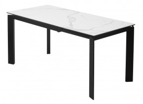 Стол CORNER 120 MATTE STATUARIO Белый мрамор матовый керамика, стекло/ черный каркас, ®DISAUR в Набережных Челнах - naberezhnye-chelny.mebel24.online | фото 5