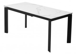 Стол CORNER 120 MATTE STATUARIO Белый мрамор матовый керамика, стекло/ черный каркас, ®DISAUR в Набережных Челнах - naberezhnye-chelny.mebel24.online | фото 6