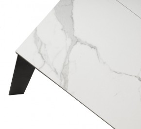 Стол CORNER 120 MATTE STATUARIO Белый мрамор матовый керамика, стекло/ черный каркас, ®DISAUR в Набережных Челнах - naberezhnye-chelny.mebel24.online | фото 8