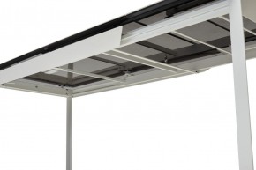 Стол CREMONA 140 HIGH GLOSS STATUARIO Белый мрамор глянцевый, керамика/ белый каркас, ®DISAUR в Набережных Челнах - naberezhnye-chelny.mebel24.online | фото 2