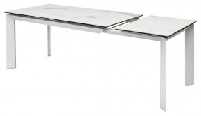 Стол CREMONA 140 HIGH GLOSS STATUARIO Белый мрамор глянцевый, керамика/ белый каркас, ®DISAUR в Набережных Челнах - naberezhnye-chelny.mebel24.online | фото 8