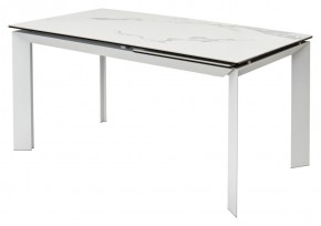 Стол CREMONA 140 HIGH GLOSS STATUARIO Белый мрамор глянцевый, керамика/ белый каркас, ®DISAUR в Набережных Челнах - naberezhnye-chelny.mebel24.online | фото 9