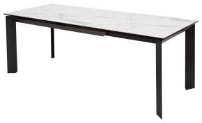 Стол CREMONA 140 MATTE STATUARIO Белый мрамор матовый, керамика/ черный каркас, ®DISAUR в Набережных Челнах - naberezhnye-chelny.mebel24.online | фото 5