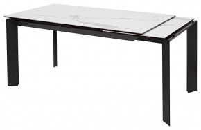 Стол CREMONA 140 MATTE STATUARIO Белый мрамор матовый, керамика/ черный каркас, ®DISAUR в Набережных Челнах - naberezhnye-chelny.mebel24.online | фото 6