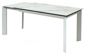 Стол CREMONA 180 KL-188 Контрастный мрамор матовый, итальянская керамика/ белый каркас, ®DISAUR в Набережных Челнах - naberezhnye-chelny.mebel24.online | фото 3
