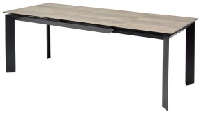 Стол CREMONA 180 KL-61 Под дерево, итальянская керамика / черный каркас, ®DISAUR в Набережных Челнах - naberezhnye-chelny.mebel24.online | фото 1