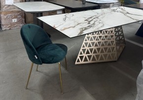 Стол ENNA 220 KL-188 Контрастный мрамор матовый, итальянская керамика/ каркас цвета шампань, ®DISAUR в Набережных Челнах - naberezhnye-chelny.mebel24.online | фото 8