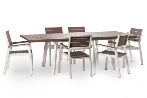 Стол Гармония раздвижной (Harmony Extendable) белый-капучино в Набережных Челнах - naberezhnye-chelny.mebel24.online | фото 6