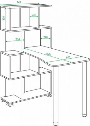 Стол компьютерный Домино СЛ-5-4СТ-2 в Набережных Челнах - naberezhnye-chelny.mebel24.online | фото 2