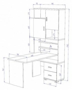 Стол компьютерный Домино СР-720/140 в Набережных Челнах - naberezhnye-chelny.mebel24.online | фото 2