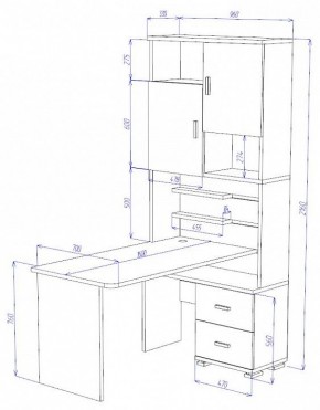 Стол компьютерный Домино СР-720/160 в Набережных Челнах - naberezhnye-chelny.mebel24.online | фото 2