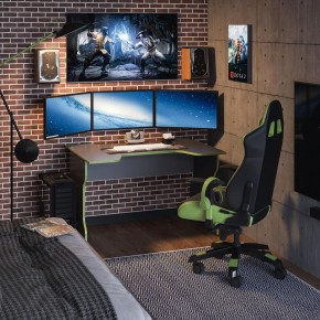 Стол компьютерный ВАРДИГ K1 120x82, антрацит/лайм в Набережных Челнах - naberezhnye-chelny.mebel24.online | фото 4