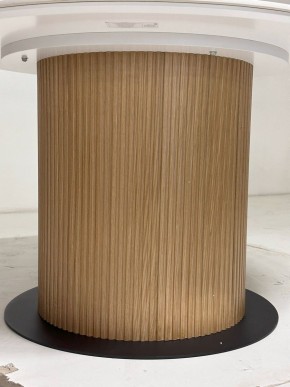 Стол MESA D120 цвет БЕЛЫЙ МРАМОР M326 / Каркас OAK, ®DISAUR в Набережных Челнах - naberezhnye-chelny.mebel24.online | фото 4
