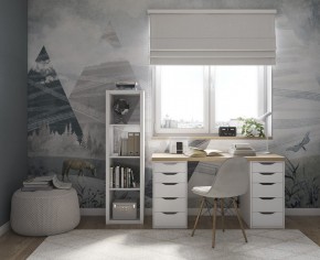 Стол письменный Ингар 2/55 140x75x55, дуб беленый/белый в Набережных Челнах - naberezhnye-chelny.mebel24.online | фото 4