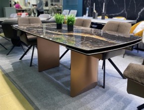 Стол ПУАНТО 200 TITANIUM LAWA NERO, керамика / МЕДЬ каркас М-City в Набережных Челнах - naberezhnye-chelny.mebel24.online | фото 2